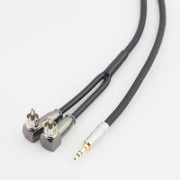 New สายไฮไฟสายสัญญาณเสียง RCA สัญญาณเสียงลวดปลั๊ก3.5มม.ปลั๊กแปลงปลั๊ก RCA เสียงแอมป์3.5มม.RCA 2อินเทอร์เฟซ