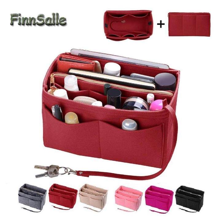 Felt Purse Bag Organizer Insert with zipper Bag Tote Shaper Fit LV