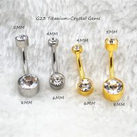 【CW】 Lot10PCS Jewelry-G23 Titanium Smart/Big Navel Belly Piercing 14G Barbells Rings