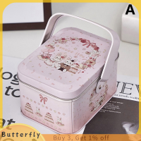 Butterfly 1PC VINTAGE กระเป๋าเดินทางขนาดเล็กเก็บดีบุกกล่องขนมโลหะกล่องของขวัญคุกกี้กล่องของขวัญ