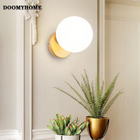 DOOMYHOME โคมไฟติดผนังข้างเตียงติดผนังห้องนั่งเล่นนอร์ดิก Led ห้องนอนในอาคารความเรียบง่ายสมัยใหม่ที่สร้างสรรค์,เชิงเทียนติดผนังเหล็ก E27ทางเดินบันไดเคลือบสีทองหรูหราโคมไฟติดผนังไฟทางเดิน