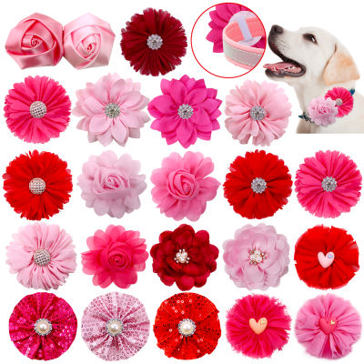 50pcs Valentines Day Bowties Sliding Dog Collar Accessories Small Dog Bow Tie Dog Accessories For Small Dogs Luxury