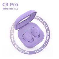 หูฟังไร้สายบลูทูธ C9 Pro TWS หูฟังกันน้ำสำหรับเล่นกีฬาหูฟังไร้สายหูฟังสเตอริโอในหูสำหรับสมาร์ทโฟนแท็บเล็ต