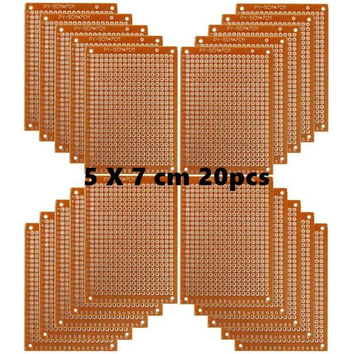 10-Pack PCB Prototype Boards - 70x90mm Copper Stripboards For DIY Electronics