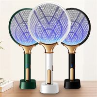 Mosquito Swatter 2 In 1 Mosquito Killer Lamp USB Rechargeable Electric Shock Bug Zapper Trap Flies Summer Fly Swatter  Electric Insect Killers