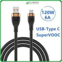 CLMXCA ยูเอสบีสายข้อมูล C หนาพิเศษ120W 6A สาย USB Type C ชาร์จได้อย่างรวดเร็ว