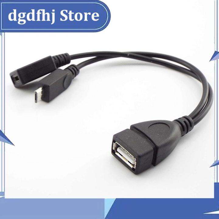Dgdfhj Shop 2 in 1 OTG Micro Usb Host Power Y Splitter Usb Adapter to