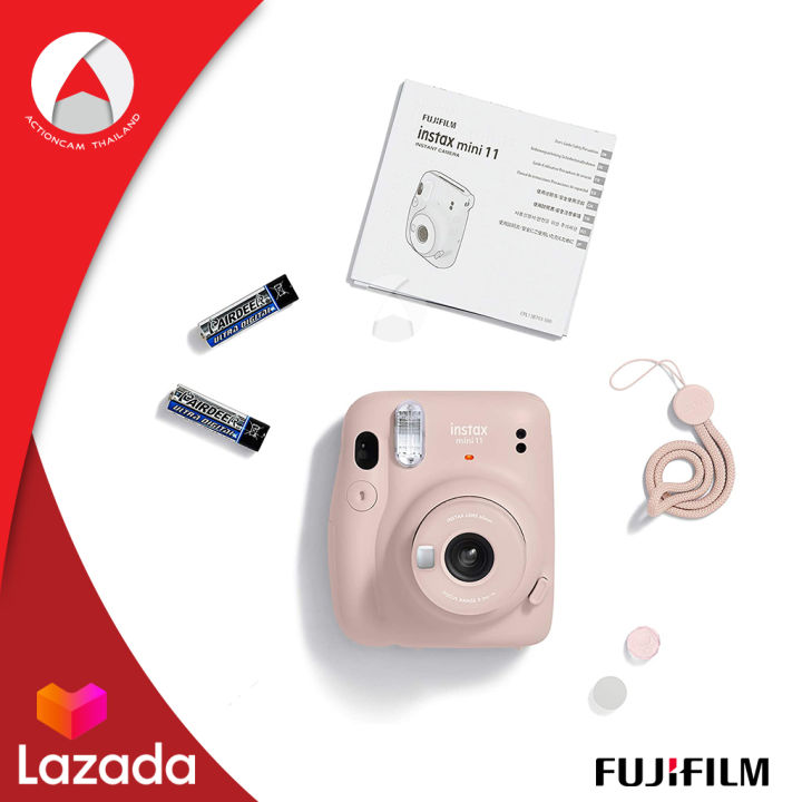 fujifilm-instax-camera-mini-11-กล้องอินสแตนท์-กล้องโพลารอยด์-instant-camera-สีชมพู-blush-pink-ประกันศูนย์-1-ปี-พิมพ์รูปจากกล้องได้-ด้วยแผ่นฟิล์ม-instax