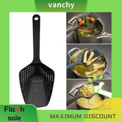 Vanchy Kitchen Soup Spoon Ladle Skimmer Strainer Fry Food Mesh Portable Filter Home Kitchen Tool