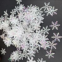 200pcs 3cm Christmas Tree Decorations Snowflakes White Artificial Snow Christmas Decorations for Home new year christmas gifts