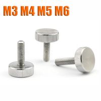 M3 M4 M5 M6 Flat Head Knurled Thumb Screws GB835 Hand Grip Knob Bolts Stainless Steel