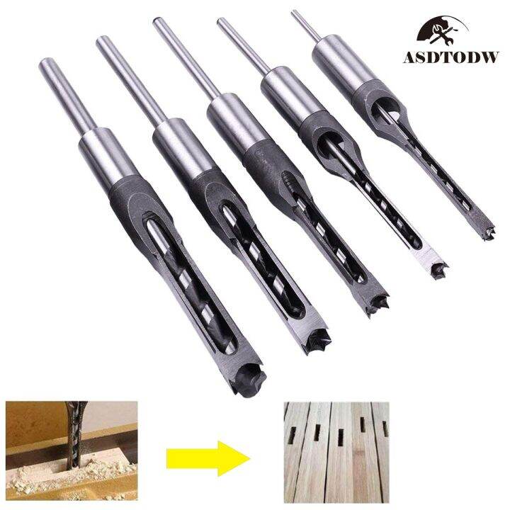 Square Hole Drill Bit 6.416 Wood Drill Bit Mortising Chisel Set