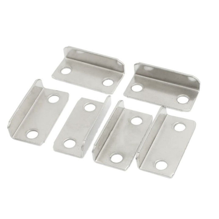 home-office-silver-tone-metal-right-angle-drawer-lock-strike-plate