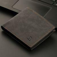 New Retro Men Leather Wallets Small Money Purses Design Dollar Price Top Men Thin Wallet With Coin Bag Zipper Wallets