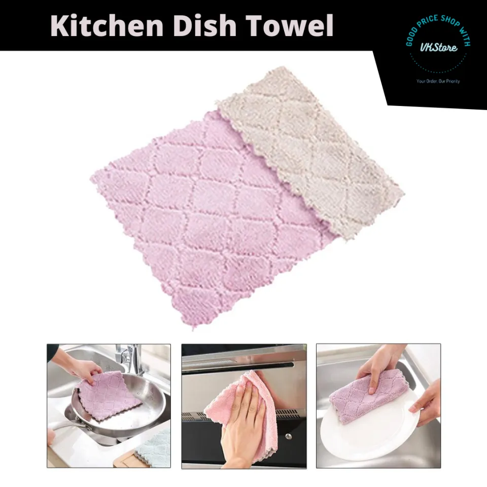 Oil-proof Cloth Coral velvet Dish Towel Kitchen Cleaning Rag - buy  Oil-proof Cloth Coral velvet Dish Towel Kitchen Cleaning Rag: prices,  reviews