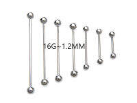 Lot 50Pcs 16G เหล็กผ่าตัดลิ้นจุกนมหูอุตสาหกรรม Ear Scafold ตรง Barbells Body เครื่องประดับเลือกขนาด