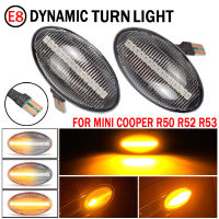 2x แบบไดนามิก LED ด้านข้าง Marker Light ไหลด้านข้าง Repeater โคมไฟข้อผิดพลาดฟรีแผงสำหรับ BMW สำหรับ MINI Cooper R50 R52 R53 2002-2008