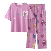 3XL 4XL 5XL Cotton Sleepwear Summer Spring Home Wear Cartoon Printing Plus Size Big Pajamas Fashion Cotton Sleepwear for Women