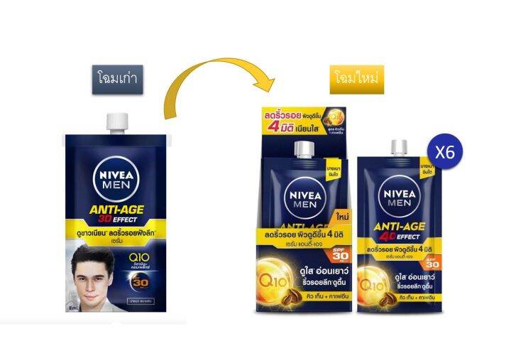 nivea-นีเวีย-เมน-แอนตี้-เอจ-โฟร์ดี-เอฟเฟค-เอสพีเอฟ30-พีเอ-7-มล-1-กล่อง-6-ซอง-เซรั่มบำรุงผิวหน้า-สำหรับผิวคล้ำ-มีริ้วรอย