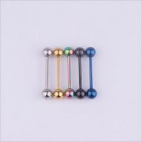 1Pc Stainless Steel Tongue Pierced Nipple Ring Barbell Body Piercing Jewelry Percing Tongue Ring Studs Barbell Bars Ring