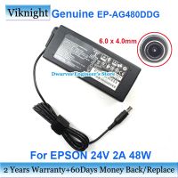 ✳☄2023ใหม่... EP-AG480DDG ไฟอะแดปเตอร์ AC 24โวลต์2A 48วัตต์สำหรับ EPSON เครื่องชาร์จอุปกรณ์พลังงาน A472W 6.0X4.0มม.