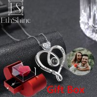 ◙❁☸  EthShine 925 Sterling Projection Necklace for Custom Photo Pendant Memorial Mothers Day Gifts