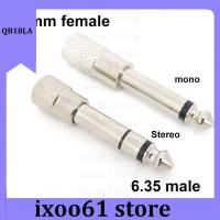 ixoo61 store 1pcs Jack 6.35mm 2/3 Pole mono Stereo Male Plug to 3.5mm Female Jack adapter Socket Audio 6.5 Converter AUX Amplifier Microphone