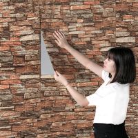 1Pcs 35*30cm Wallpaper Brick 3D Wall Sticker Foam Self Adhesive DIY Living Room Decor Waterproof Paper