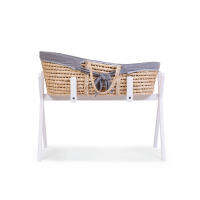 CHILDHOME ตะกร้านอนเด็กพร้อมขาตั้ง Moses Basket with stand - Jersey Grey