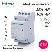 Hch8s-25 Kontaktor โมดูล4P 16A 4NO 25A 20A 4NC 2NO2NC Atau 24V 110V 220V Kontaktor