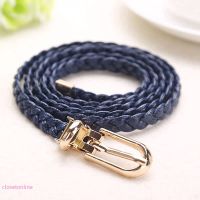 Women Waistband ided Skinny Narrow Thin Buckle Strap Slim Belt