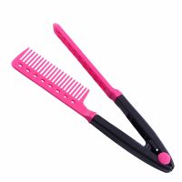 Hairdressing V Type Straightening Comb Hair Straightener Brush Pro Salon Haircut DIY Barber Styling Tools Anti-static Comb