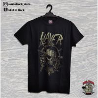 New FashionSLAYER BLACK TSHIRT / TEE HITAM ROCK BAND UNISEX FULL 100% COTTON TOR CLOTHING BY SKULL OF ROCK 2023