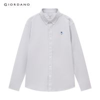 GIORDANO เสื้อเชิ้ตผู้ชายแขนยาว Mens Classic Man Shirts 01042043