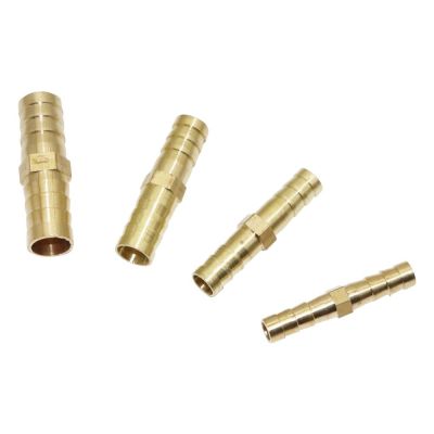 ；【‘； Brass Straight Hose Pipe Fitting Equal Barb Joint 6Mm 8Mm 10Mm 12Mm Gas Copper Barbed Coupler Connector Adapter 2 Pcs