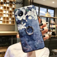 ใหม่เคสโทรศัพท์ Vivo Y02ฝาหลังใหม่เงาดอกไม้ Bling Soft ฝาหลัง Vivo Y02 2022พร้อมแหวนใส่นิ้วผู้ถือ