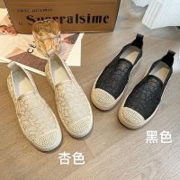 Fisherman summer shoes female soft bottom surface breathable hollow out half dragged the lazy a pedal flax straw single shoes summer sandals