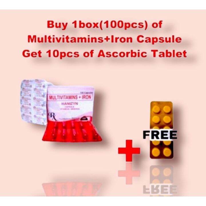 HANIZYN MULTIVITAMINS IRON CAPSULE (100's/box) Lazada PH