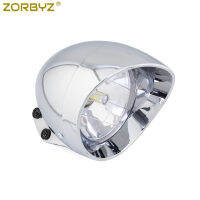 ZORBYZ 6.5 "รถจักรยานยนต์ LED Chrome Bullet ไฟหน้าสำหรับ Honda Steed Shadow สำหรับ Yamaha Custom