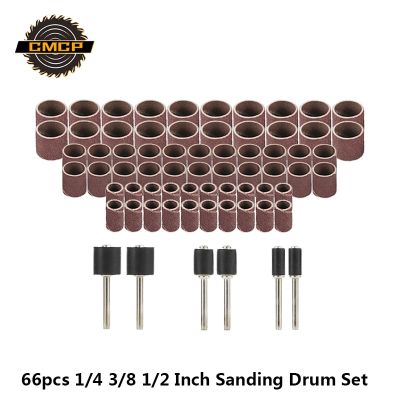 CMCP 66PC Sanding Band With 3.175mm Shank Sanding Drum Kit for Dremel and Rotary Accessories Abrasive Tool Cleaning Tools
