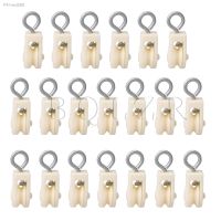 BQLZR 20 Pcs Stainless Steel Single Wheel Pulley Block 6x2.2cm Swivel Pulley