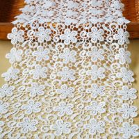 1yard Extra Wide 30CM Soluble Lace Trim Top Knitting Wedding Embroidered Diy Handmade Patchwork Ribbon Sewing Supplies