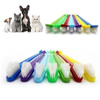 Two Sided Pet Toothbrush Double-Head Multi-angle Toothbrush Cleaning Teeth Cleaner Dog Cat Brush Bad Breath Teeth Care Tool Brushes  Combs