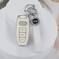 ☂☃ For Audi for Audi A6 A7 A8 E-tron Q5 Q7 Q8 C8 D5 Soft TPU Car Remote Key Case Cover Shell Protector Holder Fob Accessories