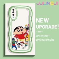 Jlingji เคส A30s A50s A50กาแลคซีเครยอนชินจังน่ารักมาการองขอบคลื่นเคสมือถือกันกระแทกแบบใสนิ่มเคสโปร่งใสลายกล้องถ่ายรูปฝาครอบป้องกันซิลิกาเจลที่สร้างสรรค์