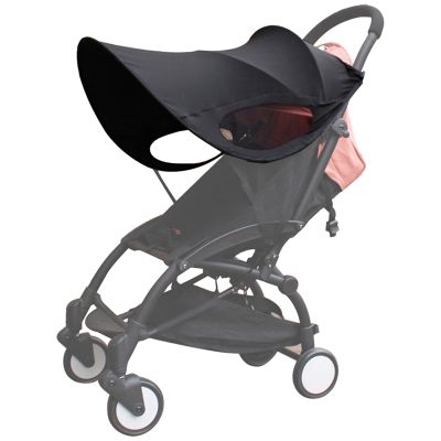 Upgraded version of Baby Stroller Sun Visor Carriage Sun Shade Canopy Cover for Prams Stroller Accessories Car Seat Buggy Pushchair Cap Sun Hood Black