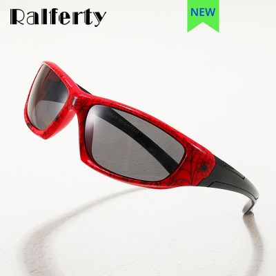 Ralferty Cool Kids Sunglasses Polarized Anti UV400 Outdoor Riding Sport Sun Glasses Child Boy Girl Spider Cobweb Shade 3-9 Year