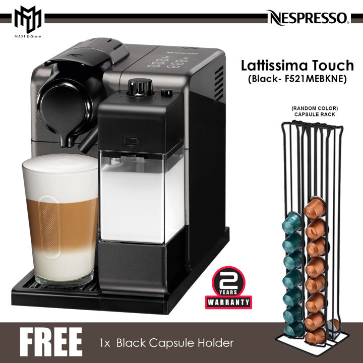taxa Celebrity Føde Nespresso F521-ME-BK-NE Lattissima Touch Fully Automatic Capsule Espresso  Coffee Pod Machine (Black) - F521MEBKNE | Lazada