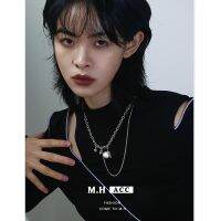 [COD] Double-layer long pearl pendant necklace retro literature and art natural all-match stacked popular student daily accessories