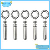 XIUZH 5pcs 304สแตนเลสสตีล สลักเกลียวขยาย เงินสีเงิน ทนทานสำหรับงานหนัก สลักเกลียวตา ฮาร์ดแวร์สำหรับคลังสินค้า M8 106มม. สลักเกลียวสกรู สมออิฐคอนกรีตติดผนัง